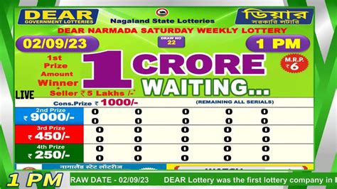 dear narmada saturday weekly lottery|LIVE .